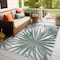 World Rug Gallery Tropical Leaves Nature Inspired Indoor/Outdoor Area Rug 5' x 7' Green 4030GREEN5X7 - alternate 4
